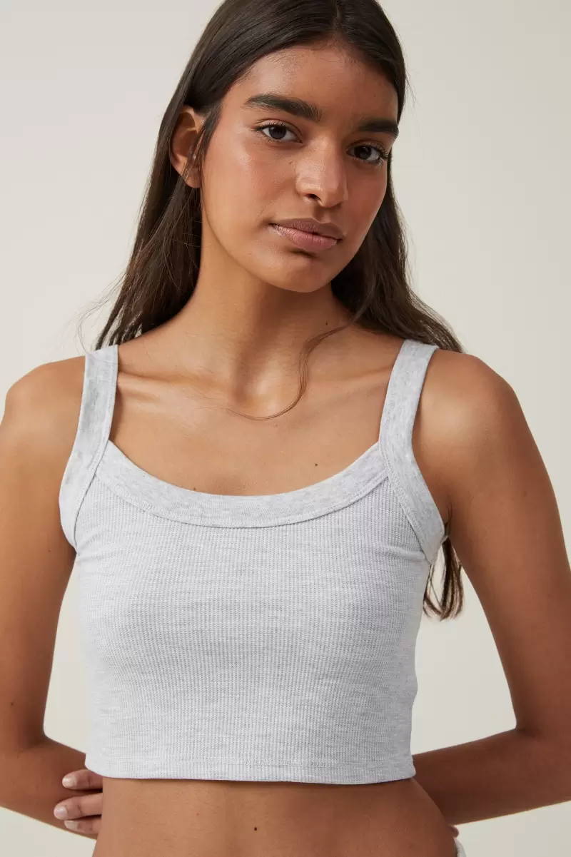Willa Waffle Cami Grey Marle Cotton On Tops Women Special - 2