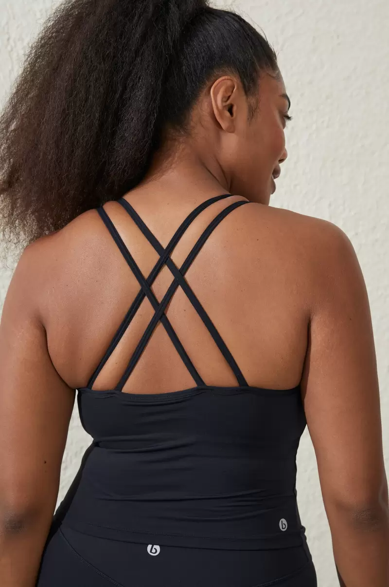 Tops Black Store Women Cotton On Ultra Luxe Strappy Tank