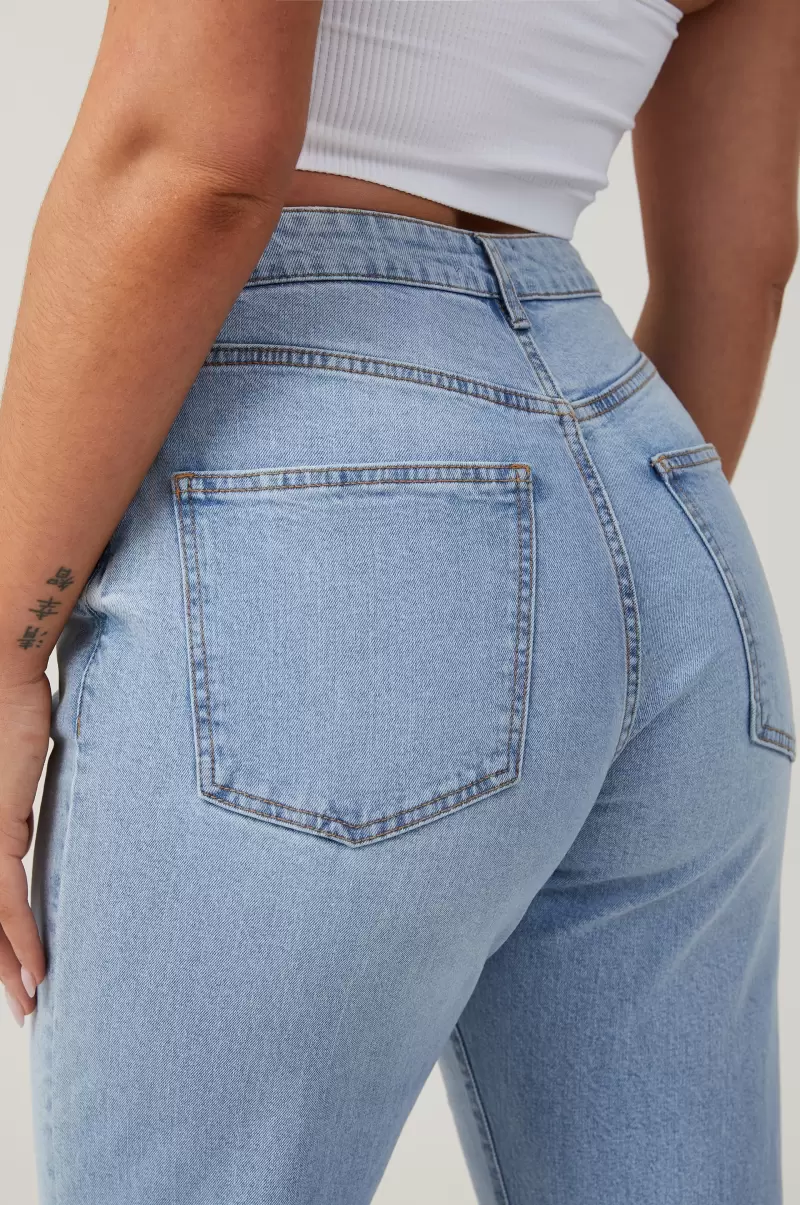 Curvy Stretch Bootcut Flare Jean Women Long-Lasting Bondi Blue Jeans Cotton On - 1