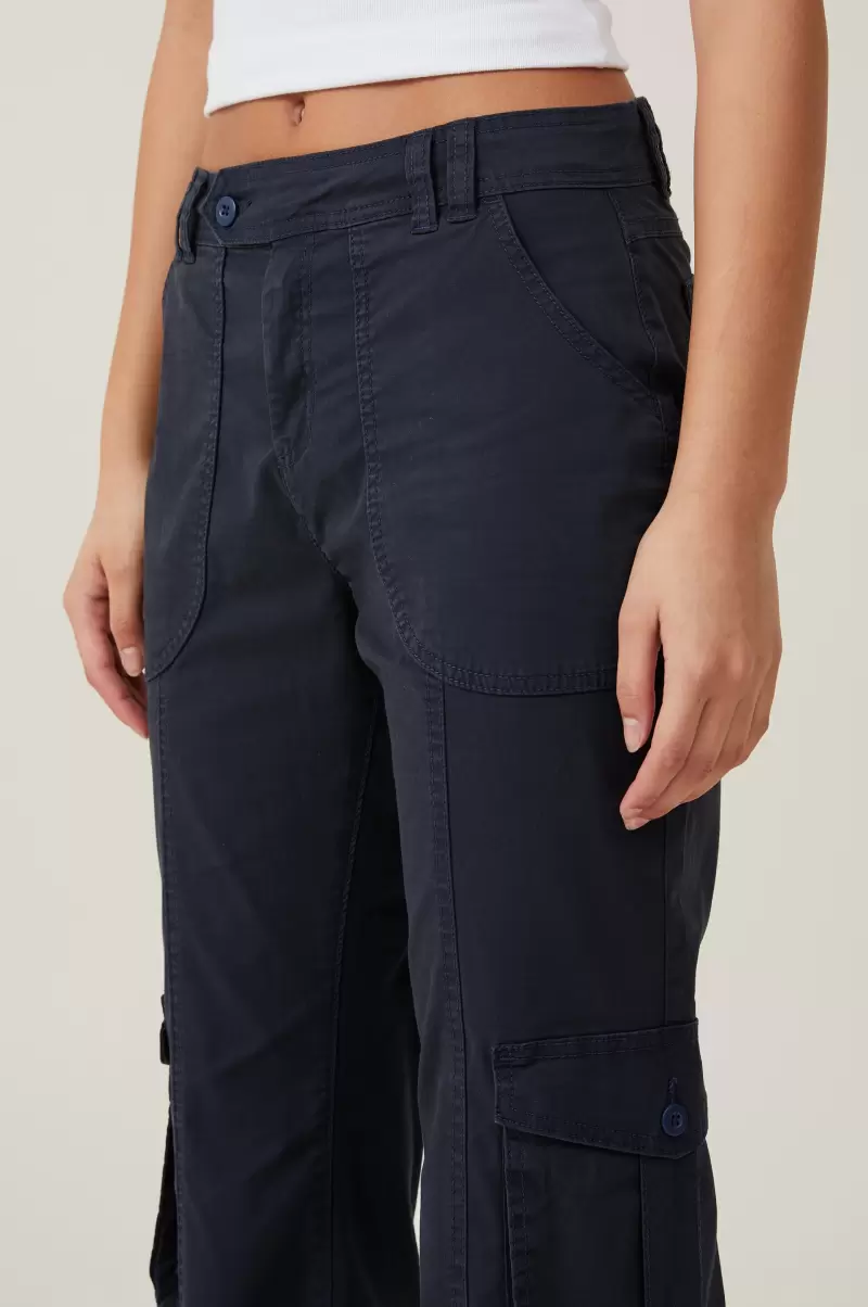 Cotton On Bootleg Cargo Flare Pant Cool Navy Energy-Efficient Women Pants - 1