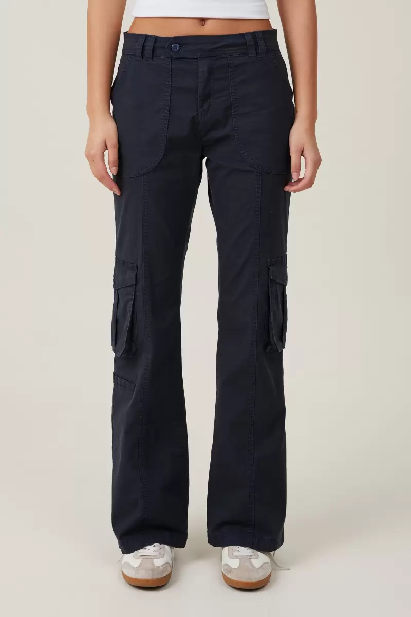 Cotton On Bootleg Cargo Flare Pant Cool Navy Energy-Efficient Women Pants - 2