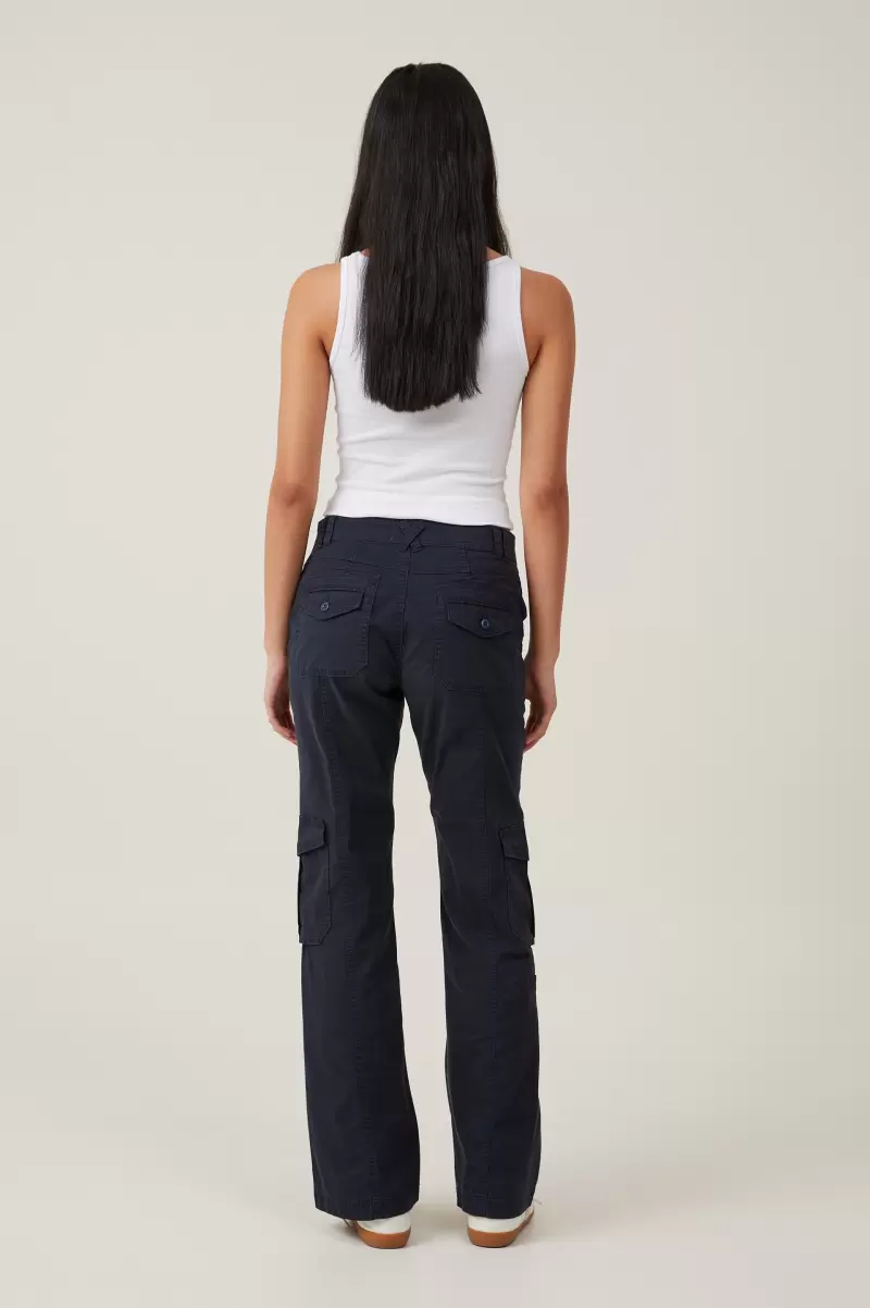 Cotton On Bootleg Cargo Flare Pant Cool Navy Energy-Efficient Women Pants