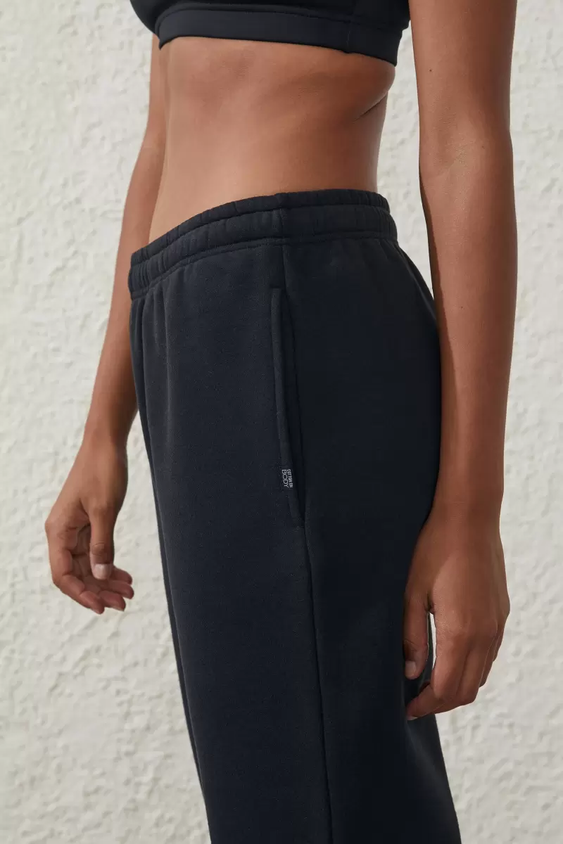 Women Cotton On Pants Premium Plush Essential Gym Trackpant Black - 2