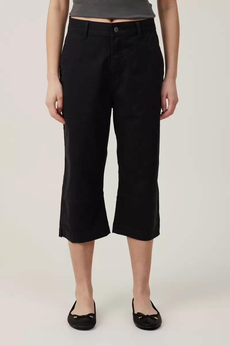 Women Pants Black Cotton On Cozy Capri Pant - 2