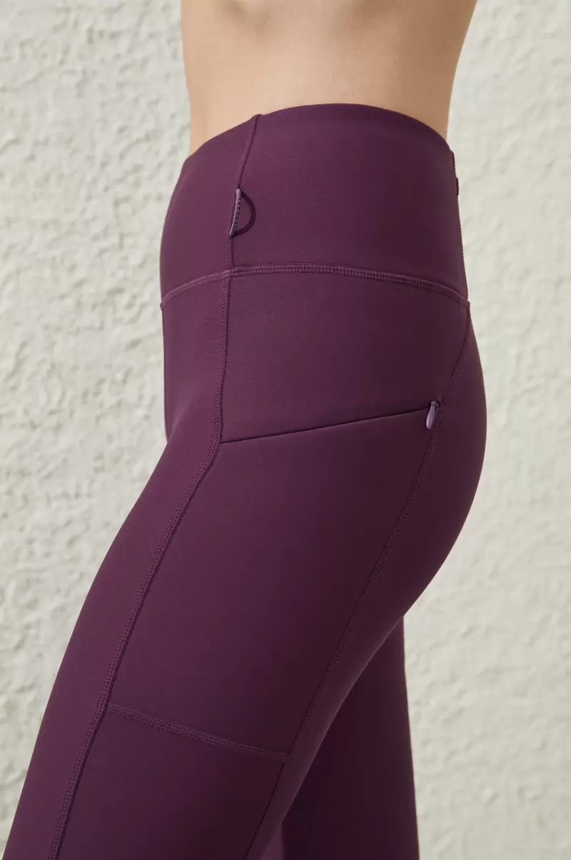 Women Cotton On Deal Pants Pickled Beet Premium Fleece Lined Full Length Tight - 2