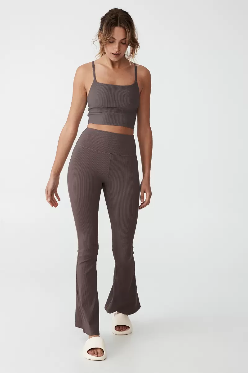 Active Rib Flare Cotton On Fast Brownie Women Pants - 2