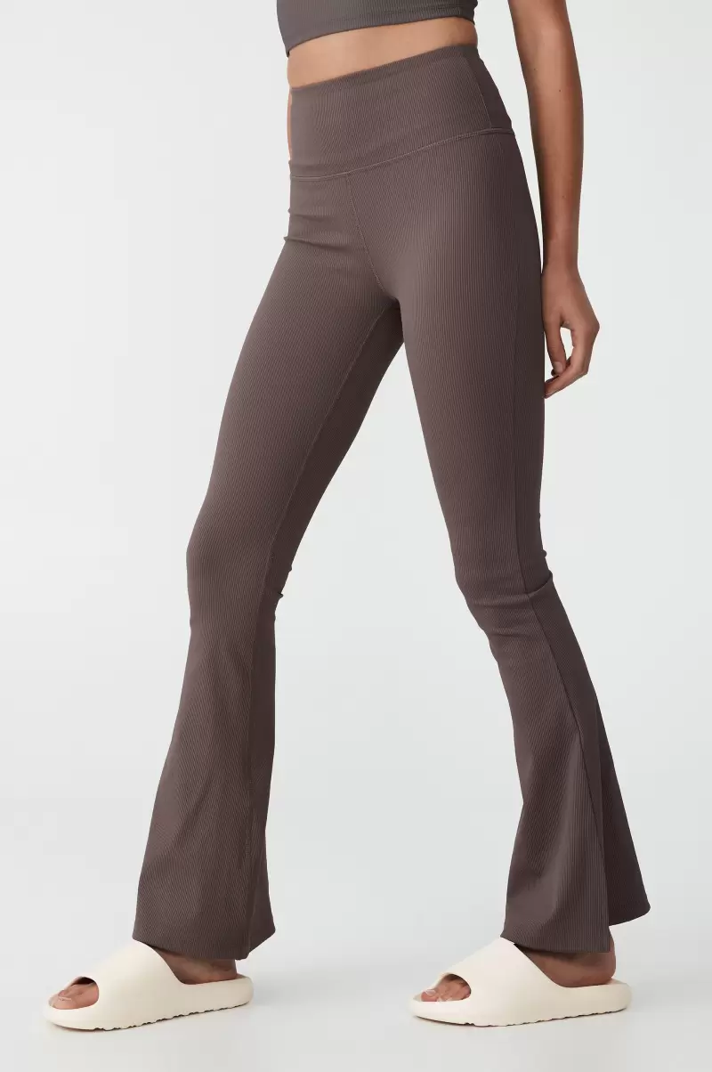 Active Rib Flare Cotton On Fast Brownie Women Pants