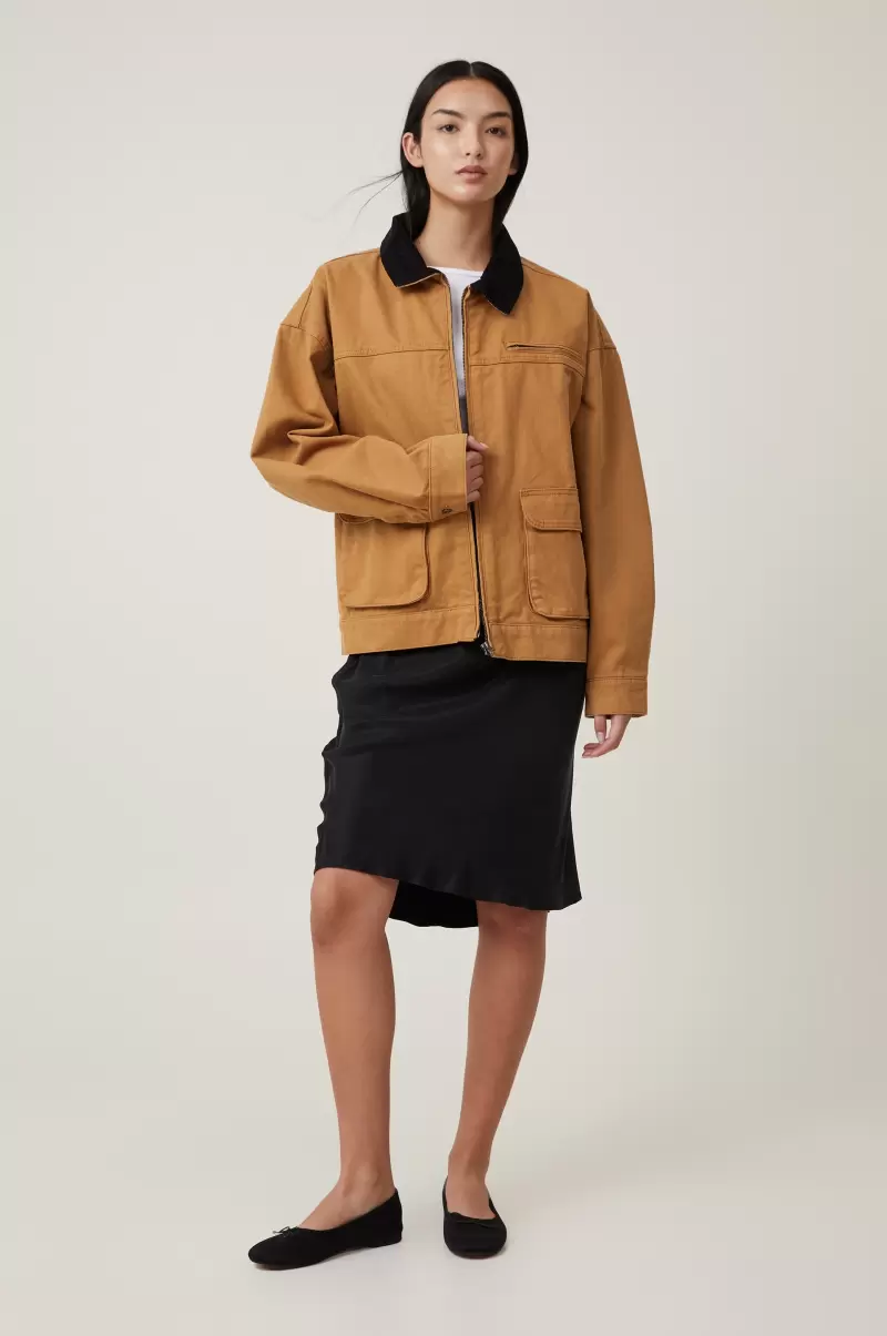 Jackets Women Premium Tan Cotton On Workwear Jacket