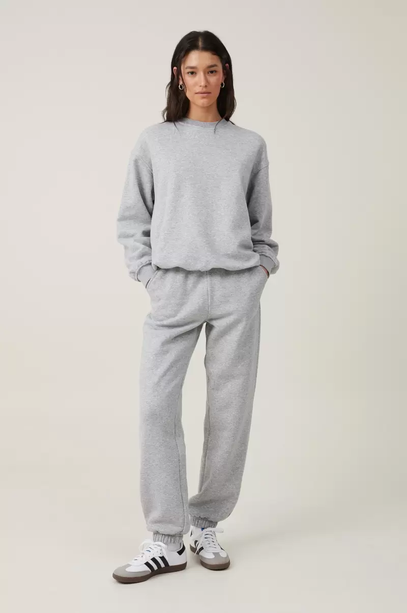 Women Classic Crew Sweatshirt Grey Marle Sweats & Hoodies Cotton On Personalized
