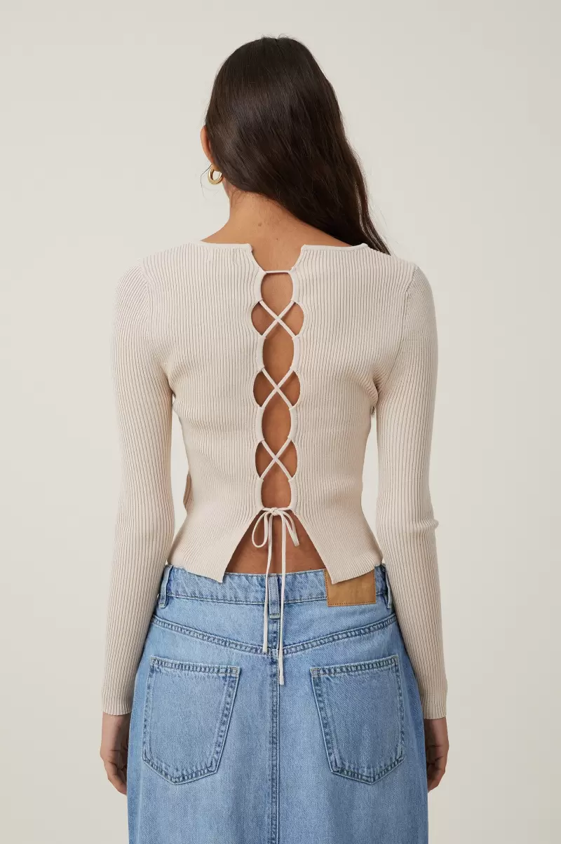 Criss Cross Reversible Fitted Knit Women Cotton On Stone Organic Sweaters & Cardigans - 2