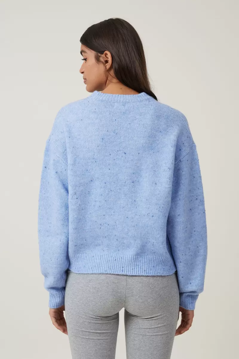 Everything Crew Neck Pullover Sweaters & Cardigans Frosted Blue Nep Cotton On Women Special - 1