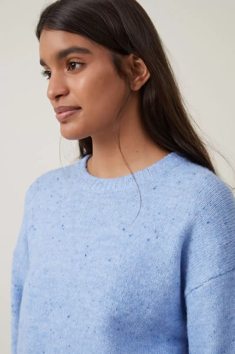Everything Crew Neck Pullover Sweaters & Cardigans Frosted Blue Nep Cotton On Women Special - 2