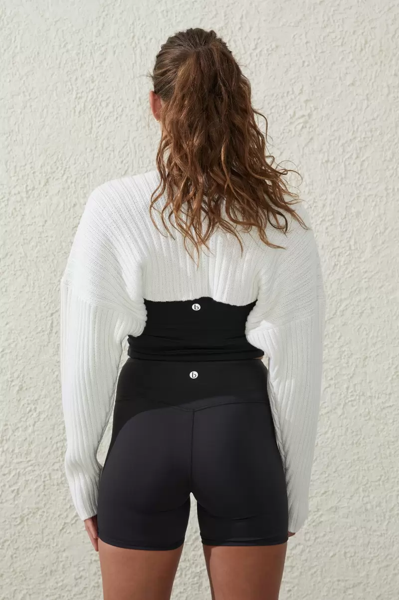 Women Genuine Black Cotton On Shorts Ultra Soft Yoga Bike Short - 1