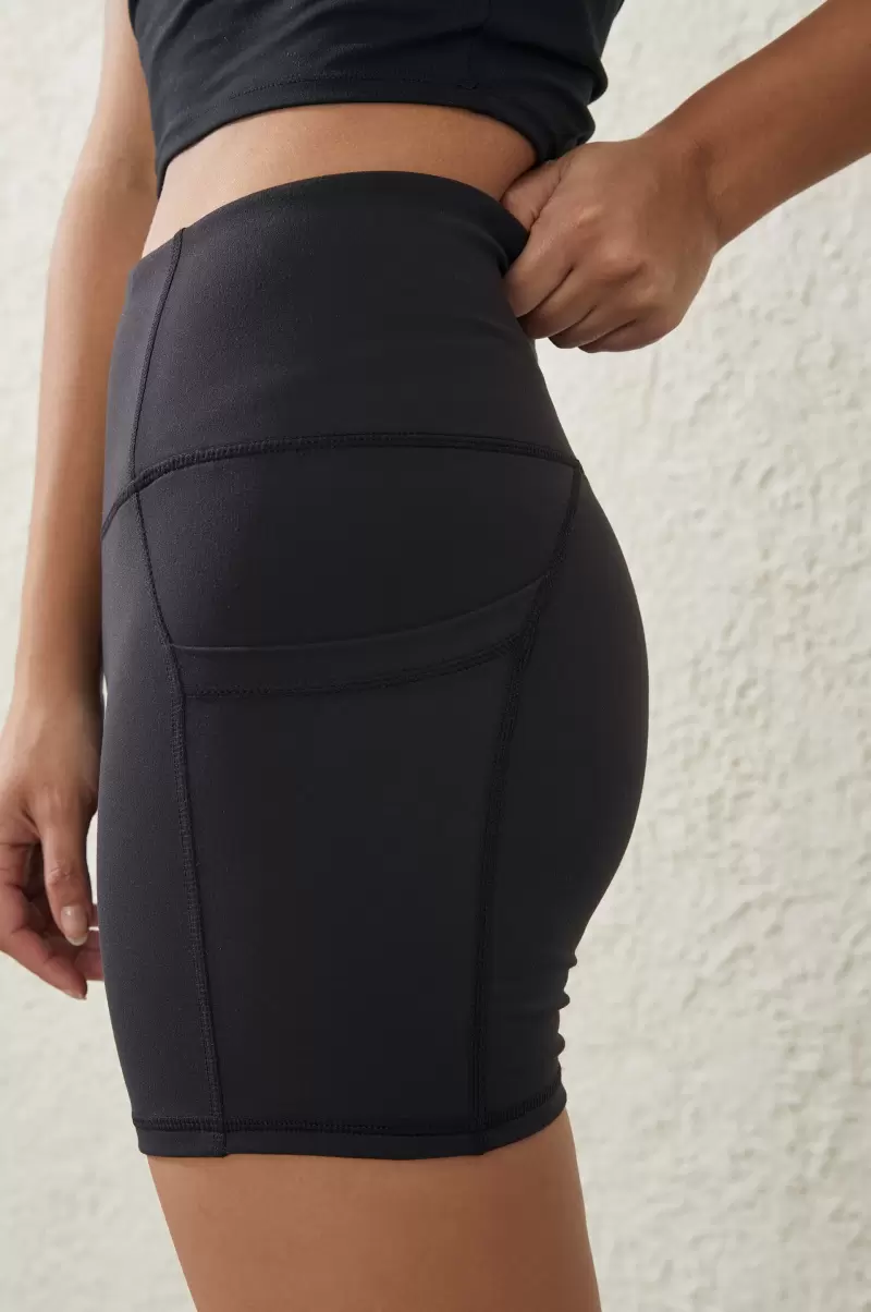 Ultra Soft Pocket Bike Short Shorts Cotton On Black User-Friendly Women