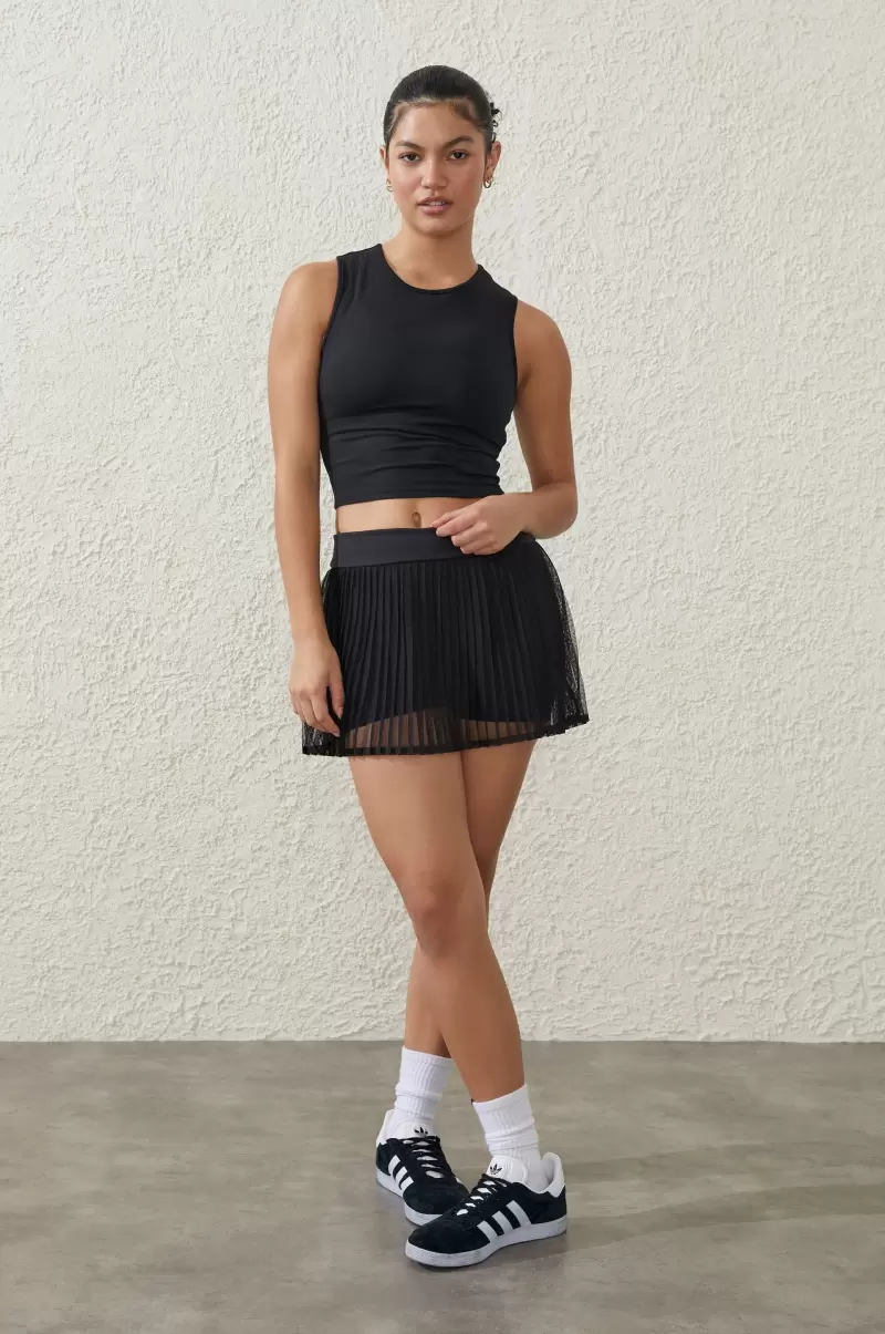 Cotton On Shorts Active Mesh Pleated Skirt Women Buy Black - 2