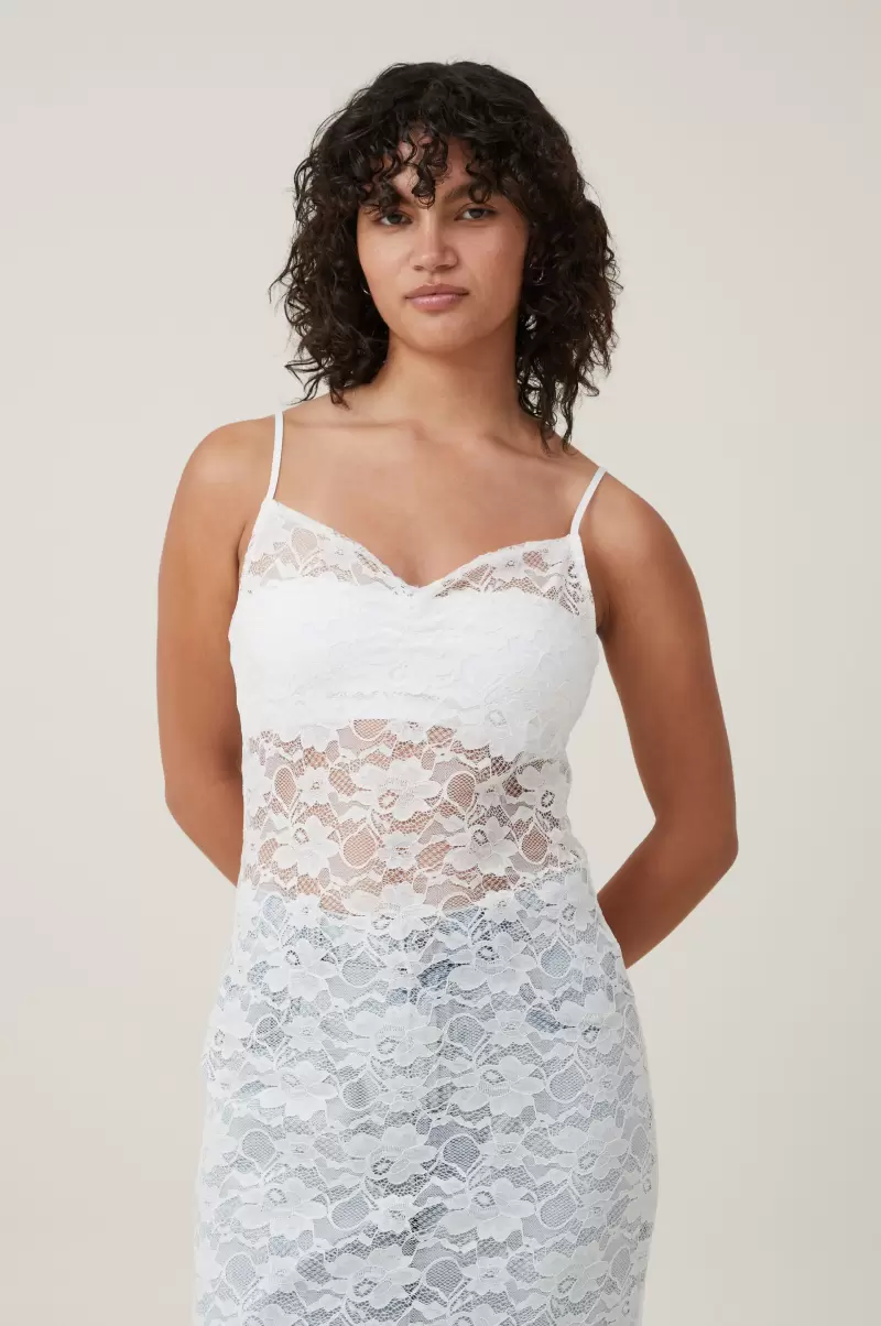 Dresses Cotton On Cream Expert Women Lace Slip Maxi Dress