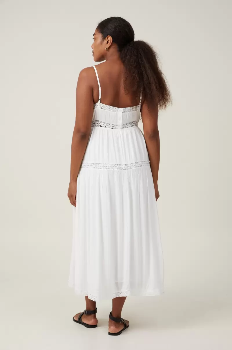 Dresses Women Charming Cotton On Rylee Lace Trim Maxi Dress White - 1
