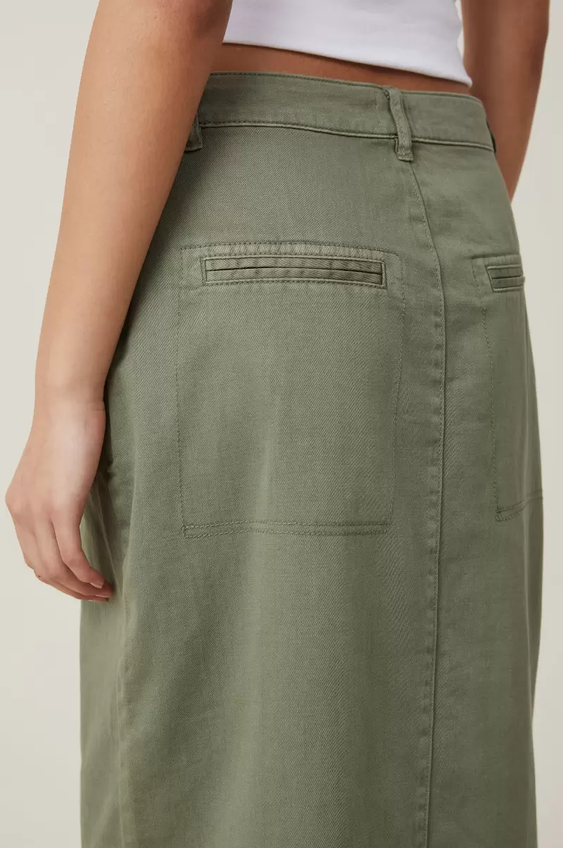 Cotton On Khaki Women Discounted Ryder Utility Maxi Skirt Skirts - 2
