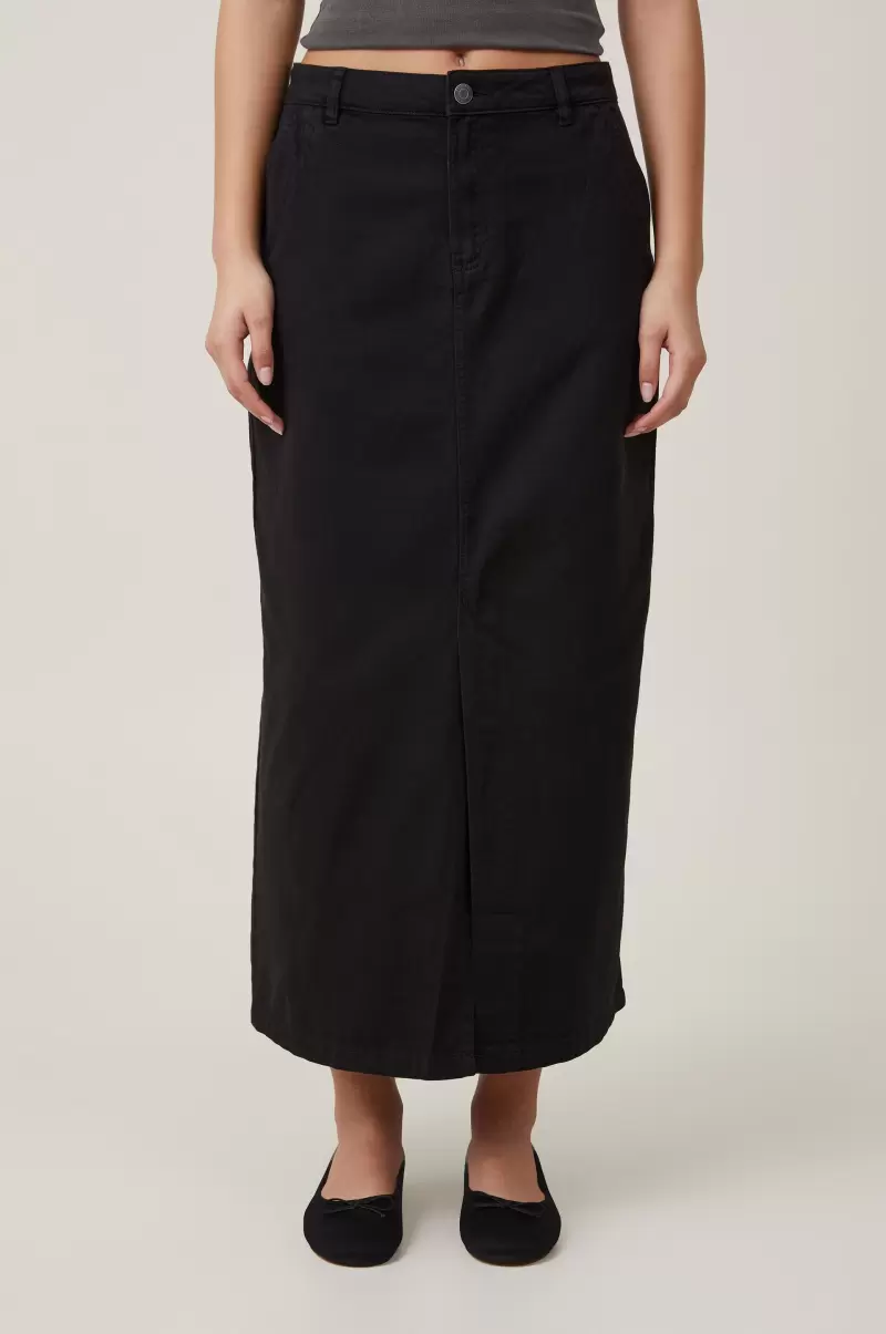 Ryder Utility Maxi Skirt Black Women Skirts Clearance Cotton On - 1