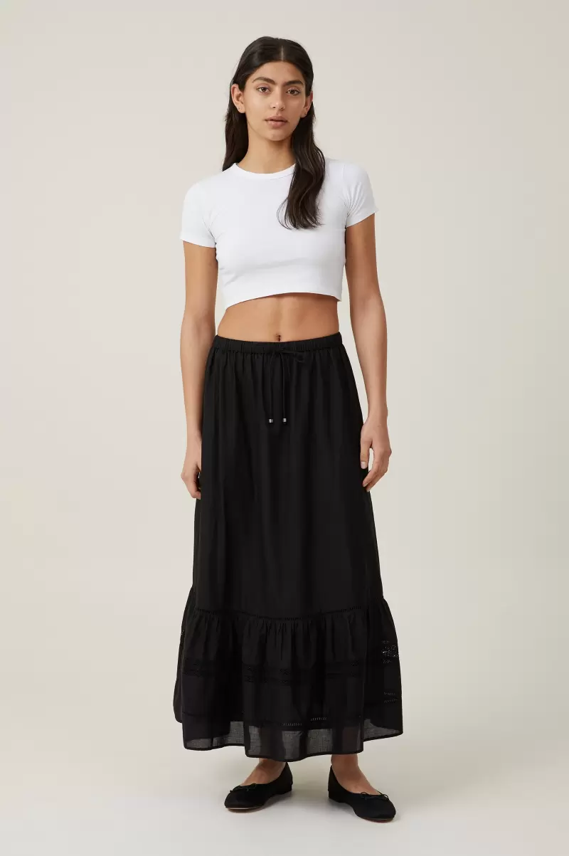 Black Skirts Women Proven Cotton On Rylee Lace Maxi Skirt - 3