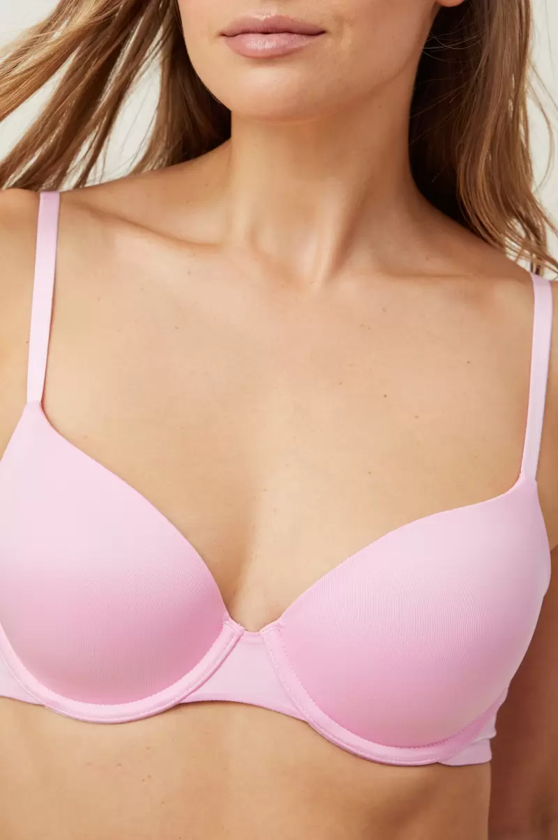 Pink Frosting Women Refined Cotton On Ultimate Comfort T-Shirt Bra Bras