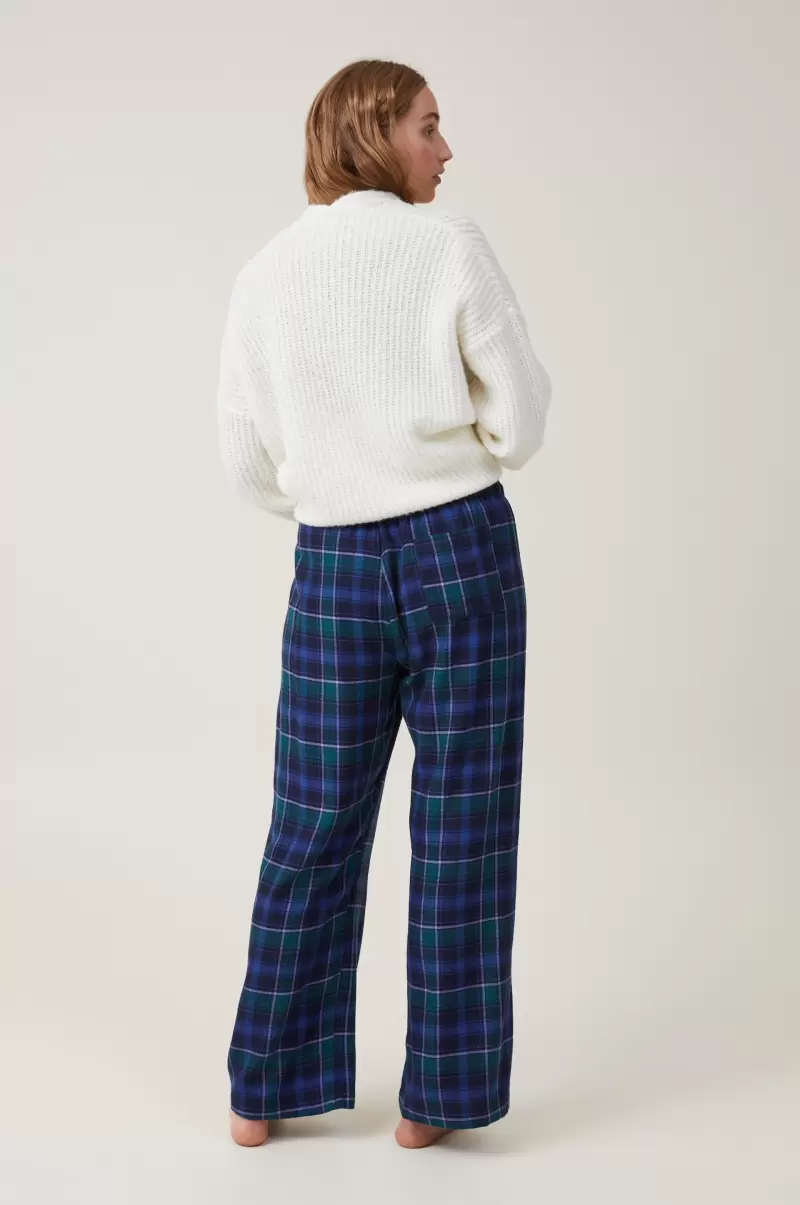 Cotton On Silvie Check Green Flannel Boyfriend Boxer Pant Pajamas Women User-Friendly - 1