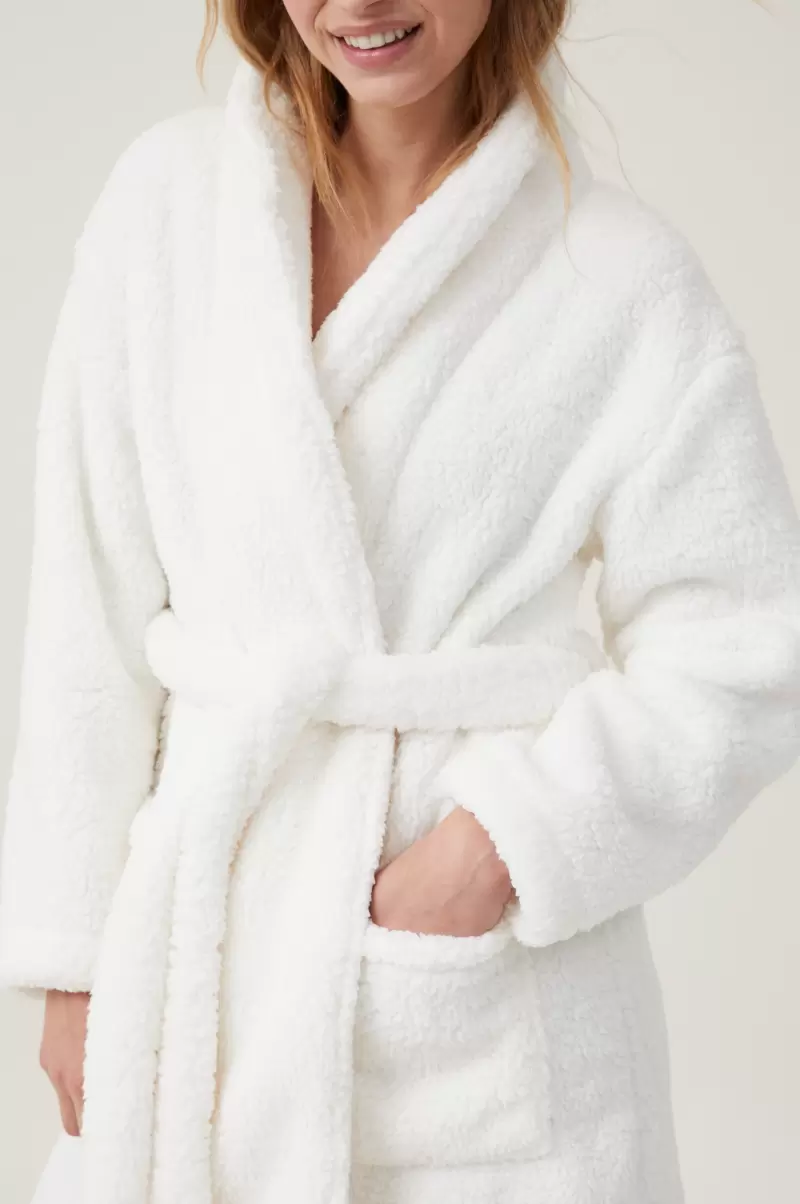 The Hotel Body Snuggle Robe Cotton On Coconut Milk Women Pajamas Convenient