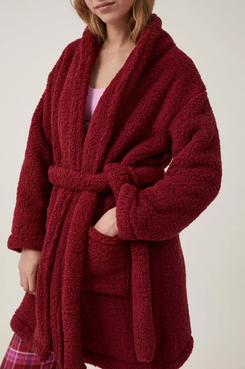 Cotton On The Hotel Body Snuggle Robe Jazzy Red Deal Pajamas Women