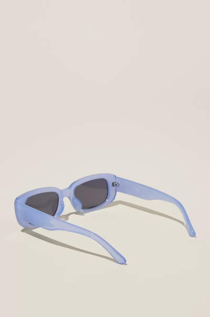 Abby Rectangle Sunglasses Cotton On Horizon Blue Women Sunglasses Rare - 1
