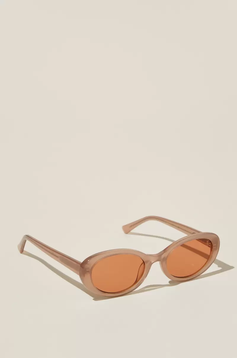 Carter Oval Sunglasses Chestnut Sunglasses Cotton On Women High Quality - 1