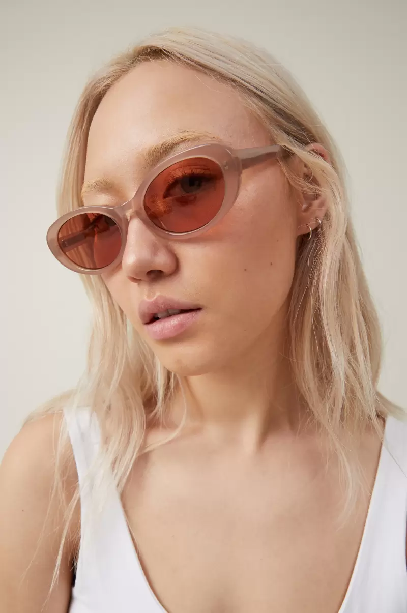 Carter Oval Sunglasses Chestnut Sunglasses Cotton On Women High Quality