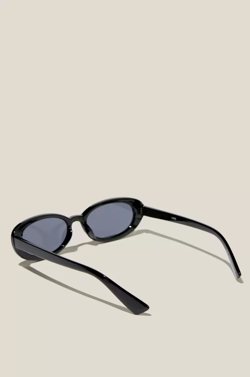 Sunglasses Women Ophelia Oval Sunglasses Cotton On Distinctive Black - 1