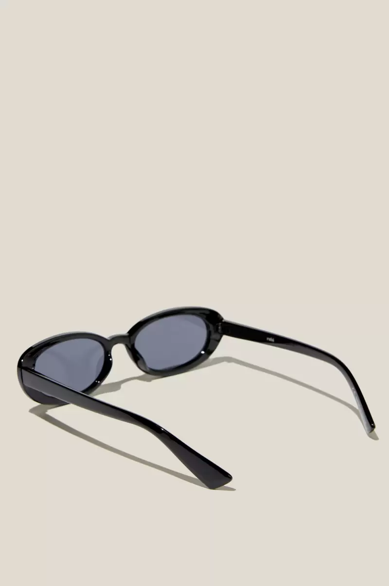 Sunglasses Women Ophelia Oval Sunglasses Cotton On Distinctive Black - 2