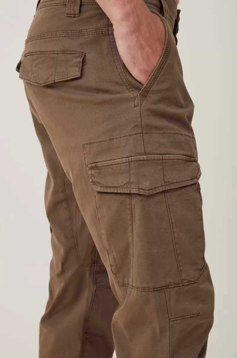 Shop Urban Jogger Men Teak Cargo Pants Cotton On - 2
