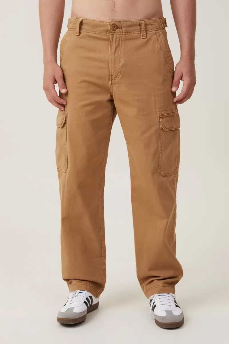 Trusted Cotton On Men Tactical Cargo Pant Pants Vintage Tobacco Herringbone