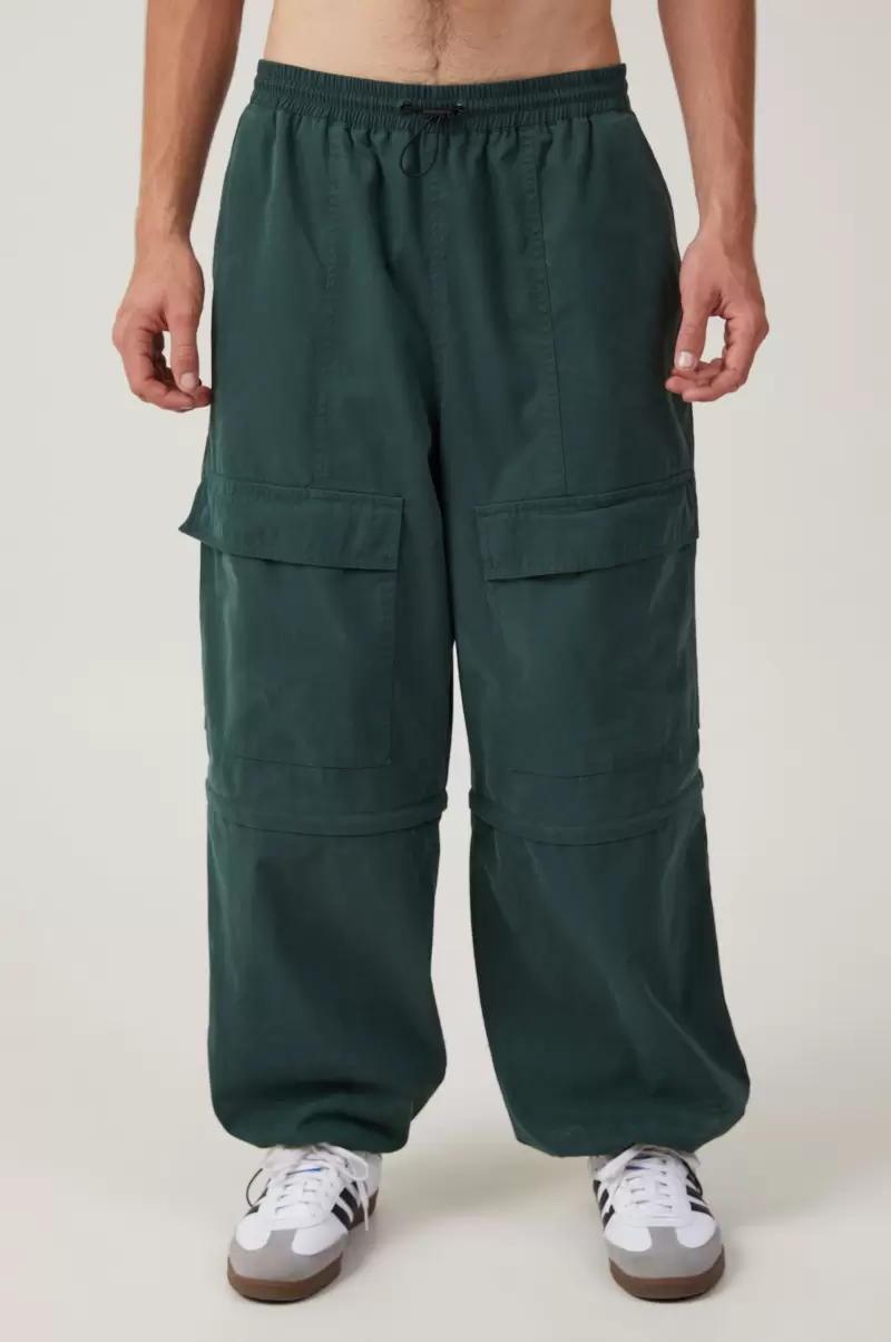 Cotton On Forest Green Zip Off Pants Men Online Parachute Super Baggy Pant