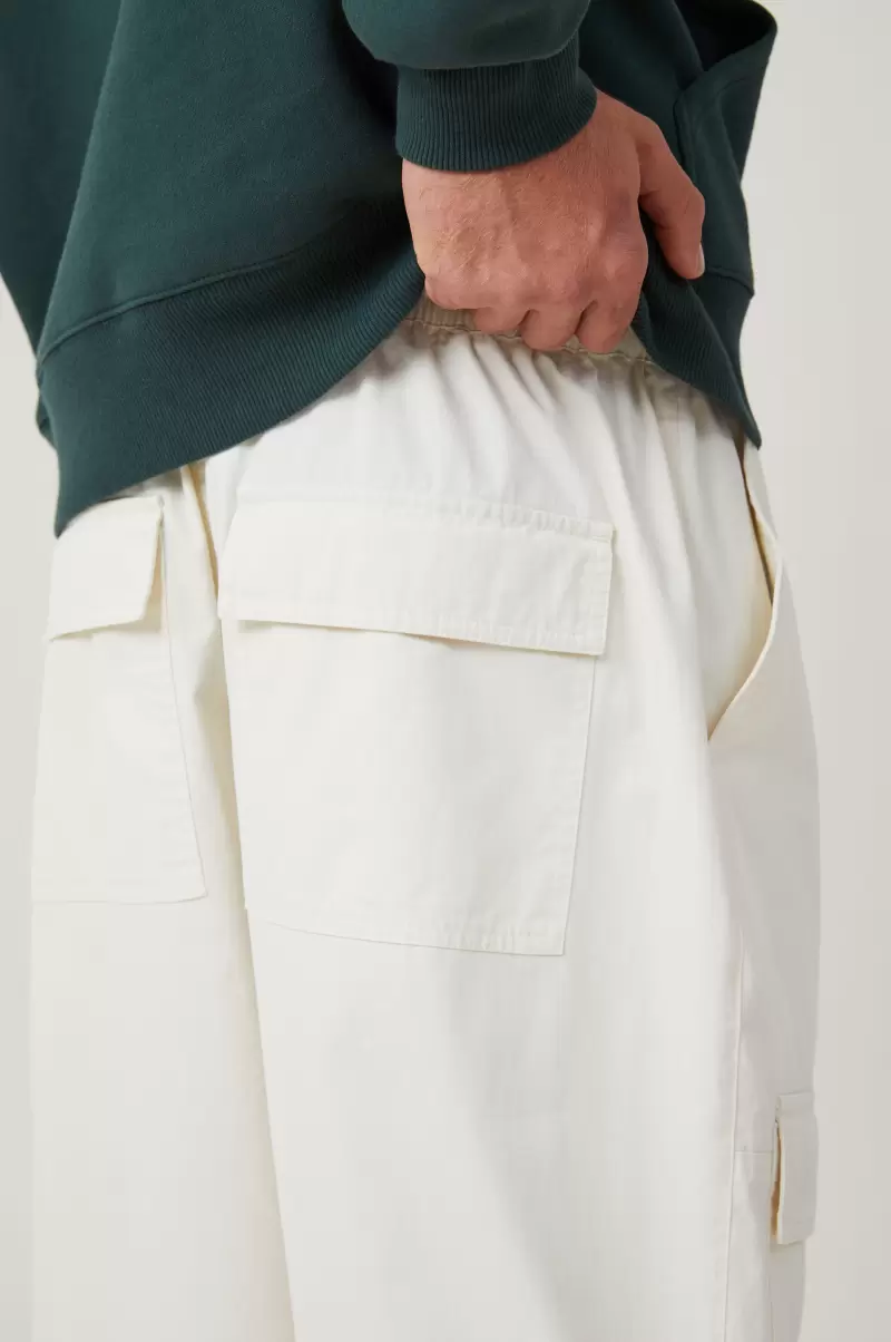 Men Cotton On Advanced Ecru Zip Off Parachute Super Baggy Pant Pants - 3