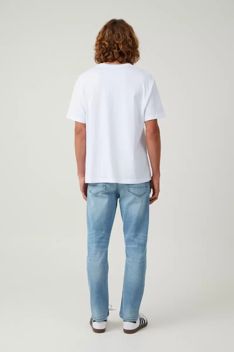 Cotton On Limited Slim Straight Jean Strummer Blue Pants Men - 3