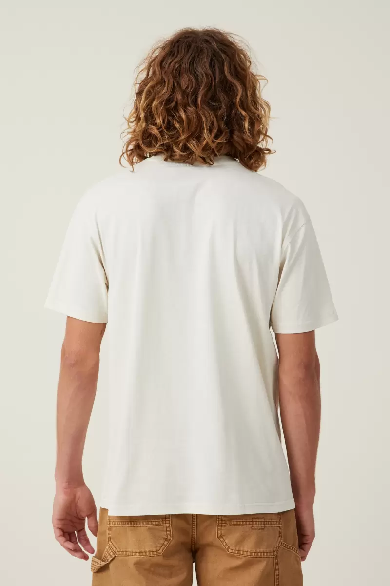 Durable Men Lcn Ncr Bone/Racing Flag Cotton On Graphic T-Shirts Nascar Loose Fit T-Shirt - 1