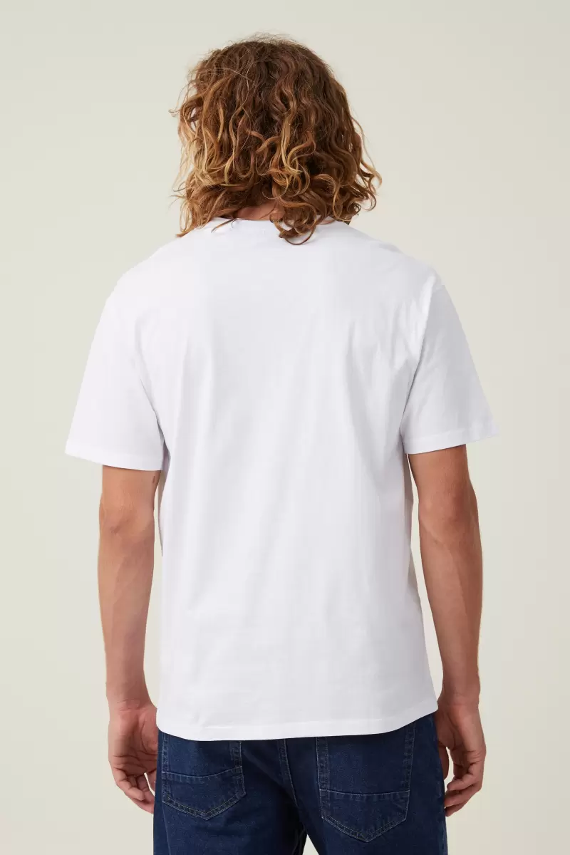 Cotton On Lcn Ncr White/Daytona 500 Free Graphic T-Shirts Nascar Loose Fit T-Shirt Men - 1
