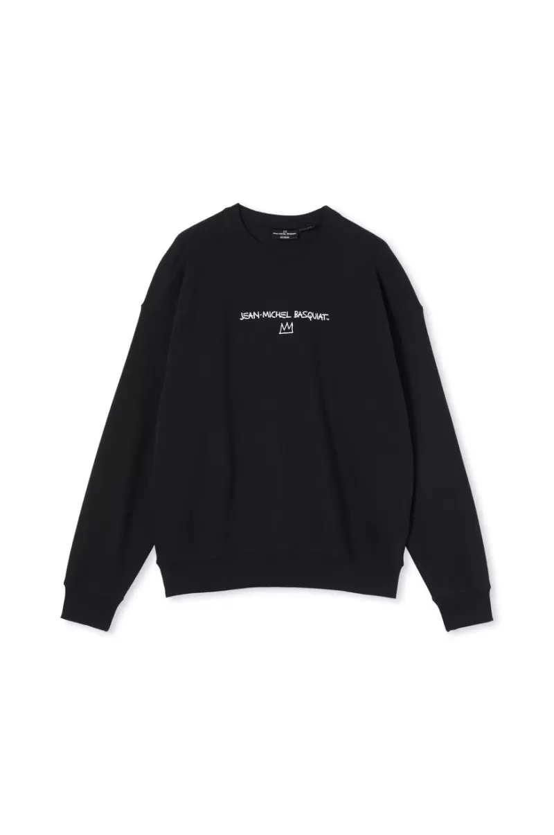 Cotton On Graphic T-Shirts Basquiat Oversized Crew Sweater Men Superior Lcn Bsq Black/ Dizzy - 3