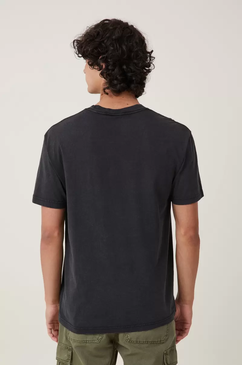 Graphic T-Shirts Men Cotton On Rugged Lcn Pro Black/Led Zeppelin - Overhead Premium Loose Fit Music T-Shirt - 1