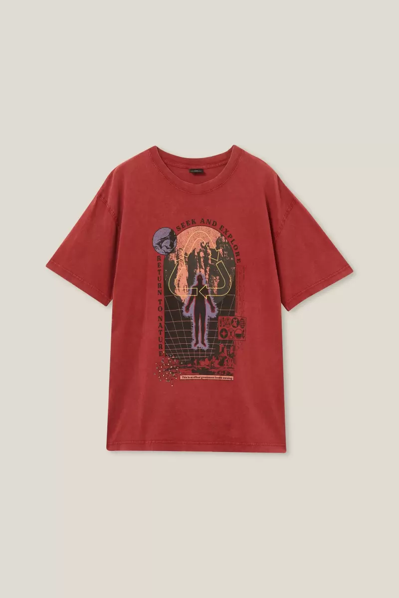 Fire Sale Chilli Pepper/Explore Graphic T-Shirts Premium Loose Fit Art T-Shirt Cotton On Men - 3