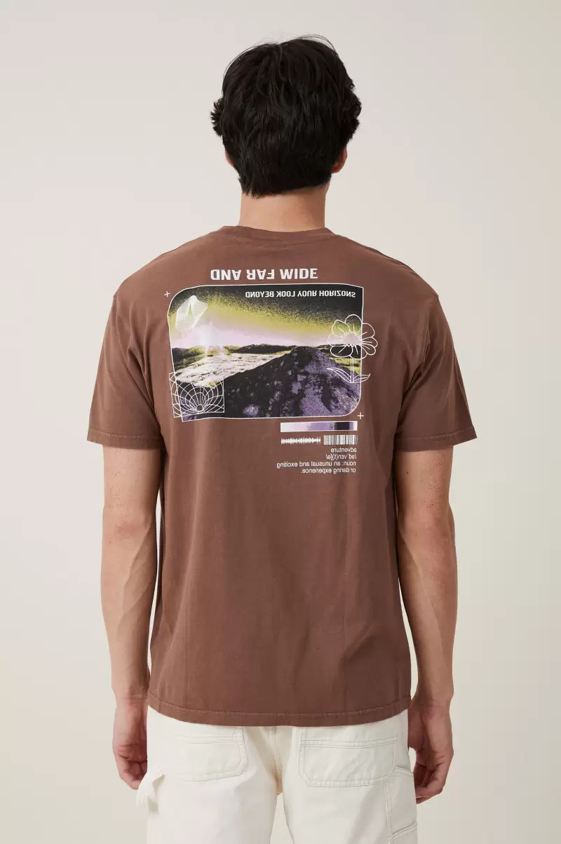Graphic T-Shirts Cotton On Brunette/Far And Wide Men Ergonomic Premium Loose Fit Art T-Shirt - 1