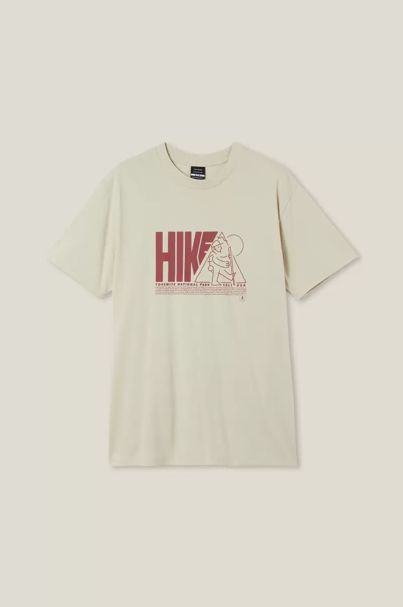 Active Graphic Tee Stylish Ivory / Hike Men Graphic T-Shirts Cotton On - 3