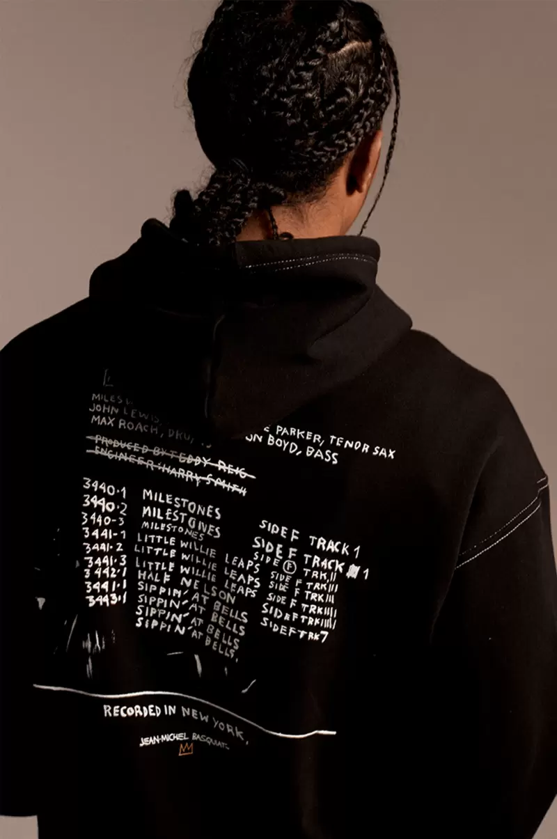 Men Cotton On Graphic T-Shirts Affordable Basquiat Oversized Hoodie Lcn Bsq Black/Basquiat - Recorded In New York