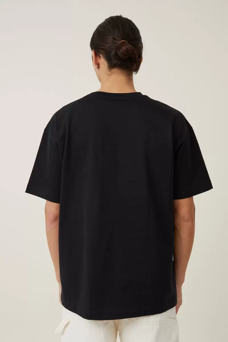 Superior Black/Mount Fuji Men Cotton On Box Fit Graphic T-Shirt Graphic T-Shirts - 1