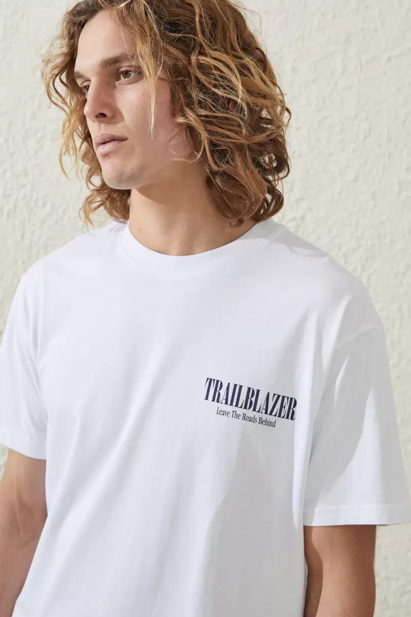 Active Icon Tee White / Trail Blazer Cotton On Men Graphic T-Shirts Money-Saving - 2