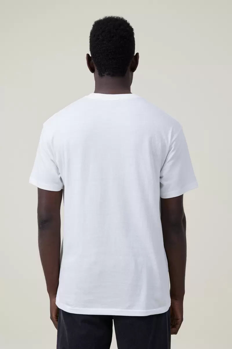 Cotton On Voucher Loose Fit Music T-Shirt Men Lcn Man Vintage White/Weezer - Pinkerton-Ish Graphic T-Shirts - 1