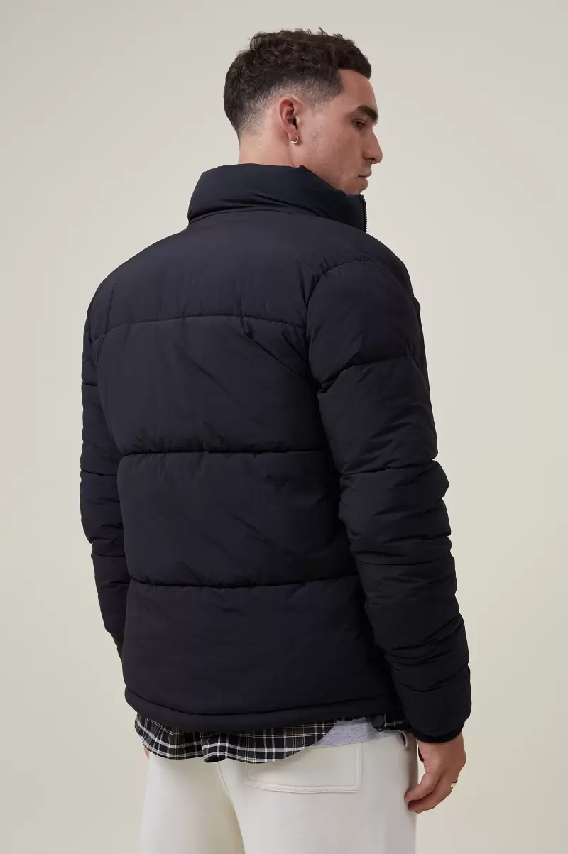 Jackets Cotton On Recycled Puffer Jacket Efficient Men Black - 1